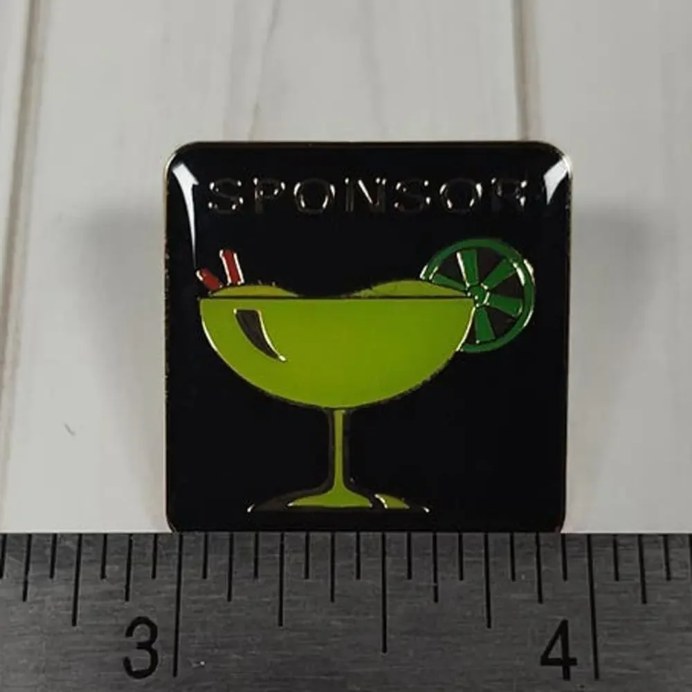 Margarita Glass Drinker Drinking Sponsor Hat Lapel Backpack Pin